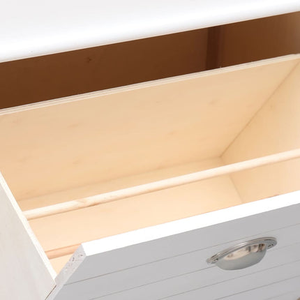 Armoire À Chaussures 50 X 28 X 98 Cm Bois De Paulownia Blanc