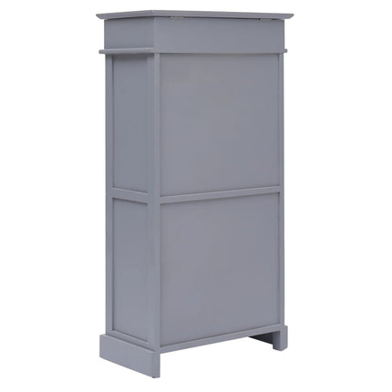 Armoire À Chaussures 50 X 28 X 98 Cm Bois De Paulownia Gris