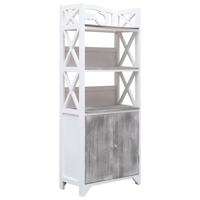 Armoire De Salle De Bain 46X24X116 Cm Paulownia