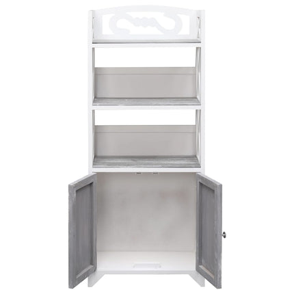 Armoire De Salle De Bain 46X24X116 Cm Paulownia