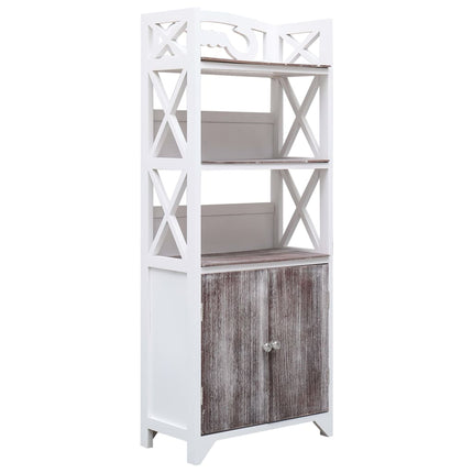 Armoire De Salle De Bain 46X24X116 Cm Paulownia