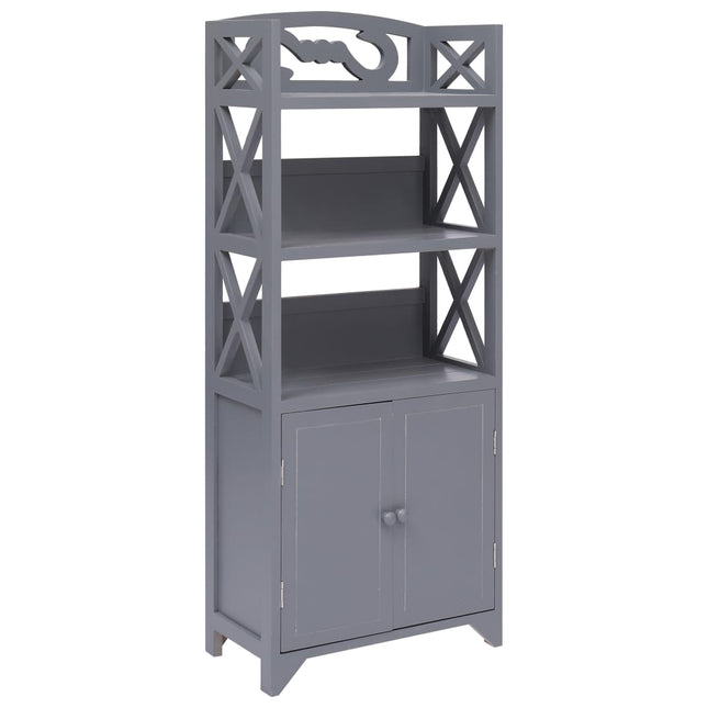 Armoire De Salle De Bain 46X24X116 Cm Bois De Paulownia