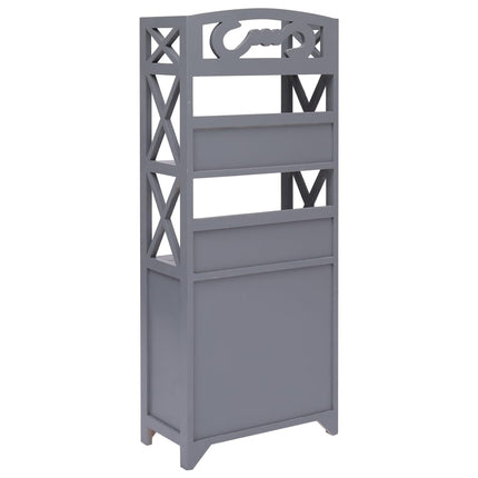 Armoire De Salle De Bain 46X24X116 Cm Bois De Paulownia