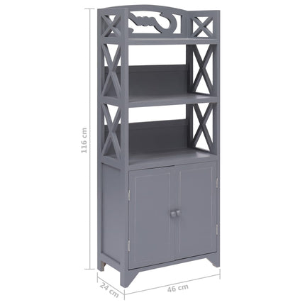 Armoire De Salle De Bain 46X24X116 Cm Bois De Paulownia