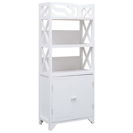 Armoire De Salle De Bain 46X24X116 Cm Bois De Paulownia