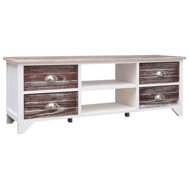 Meuble Tv 115X30X40 Cm Bois De Paulownia