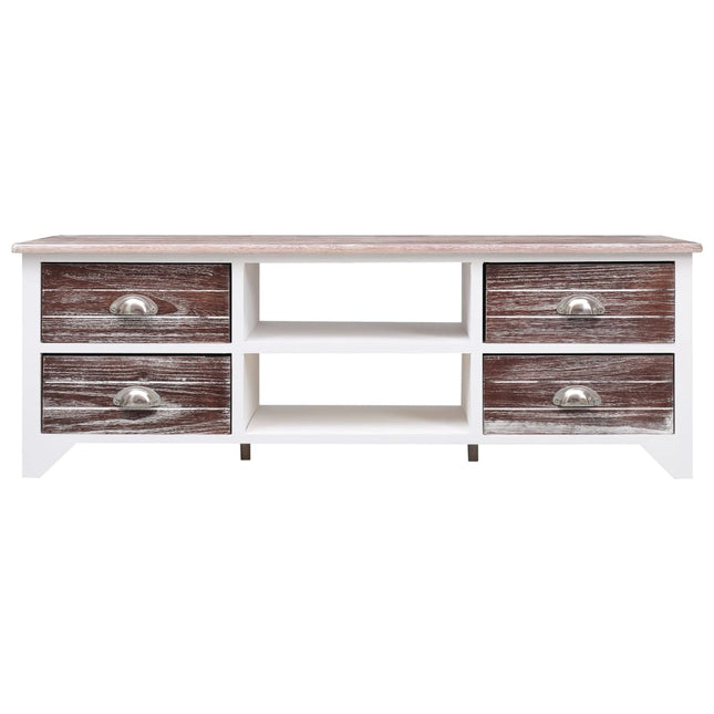 Meuble Tv 115X30X40 Cm Bois De Paulownia