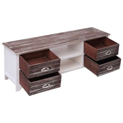 Meuble Tv 115X30X40 Cm Bois De Paulownia