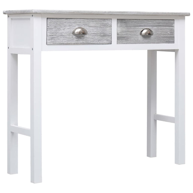 Table Console Gris 90 X 30 X 77 Cm Bois