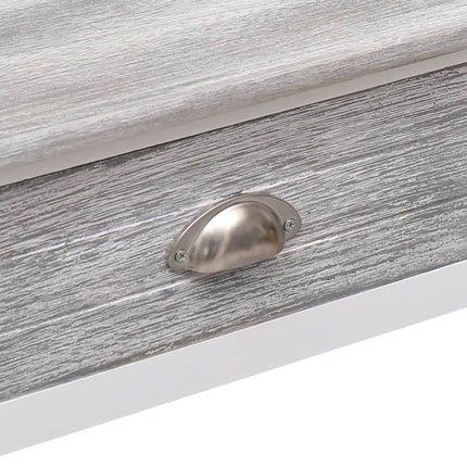 Table Console Gris 90 X 30 X 77 Cm Bois