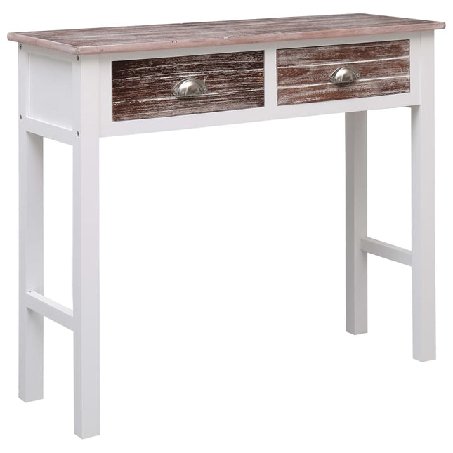 Table Console Gris 90 X 30 X 77 Cm Bois