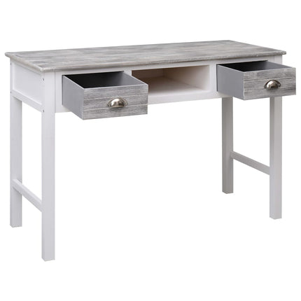 Bureau Gris 110X45X76 Cm Bois