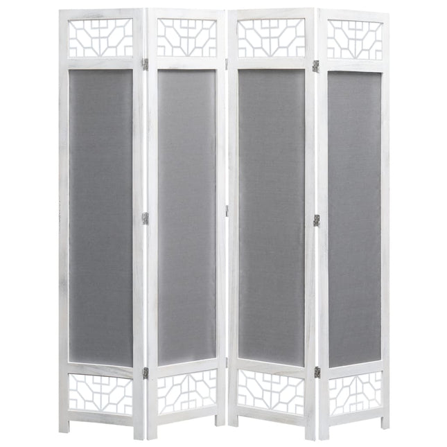 Cloison De Séparation 4 Panneaux 140X165 Cm Tissu