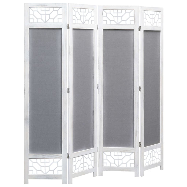 Cloison De Séparation 4 Panneaux 140X165 Cm Tissu