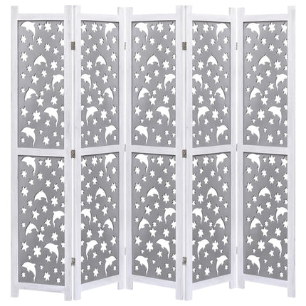 Cloison De Séparation 4 Panneaux 140X165 Cm Bois Solide