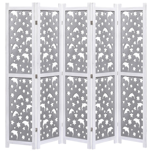 Cloison De Séparation 4 Panneaux 140X165 Cm Bois Solide