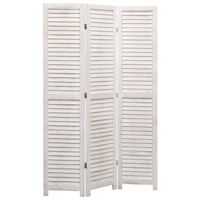 Cloison De Séparation 3 Panneaux Blanc 105X165 Cm Bois