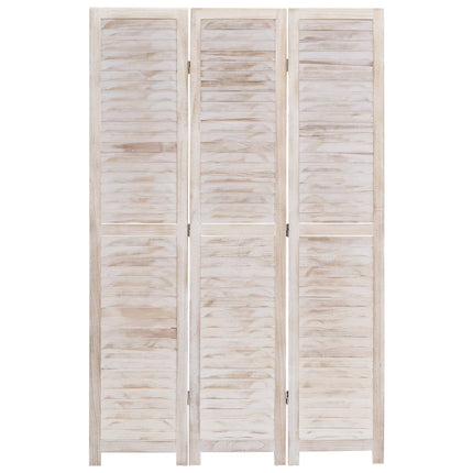 Cloison De Séparation 3 Panneaux Blanc 105X165 Cm Bois