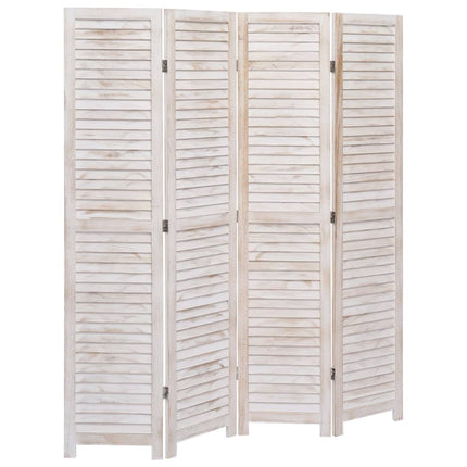 Cloison De Séparation 3 Panneaux Blanc 105X165 Cm Bois