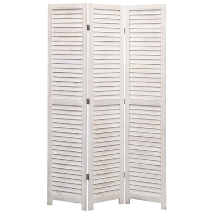 Cloison De Séparation 3 Panneaux Blanc 105X165 Cm Bois