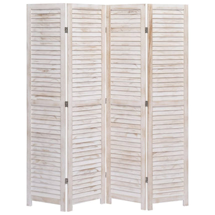 Cloison De Séparation 3 Panneaux Blanc 105X165 Cm Bois