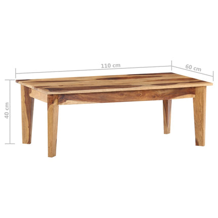 Table Basse 110X60X40 Cm Bois Massif