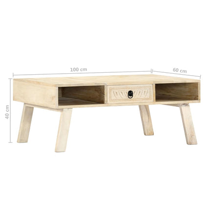 Table Basse 100X60X40 Cm Bois De Manguier Massif