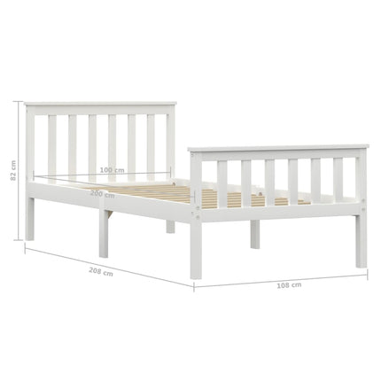 Cadre De Lit Sans Matelas Bois De Pin Massif