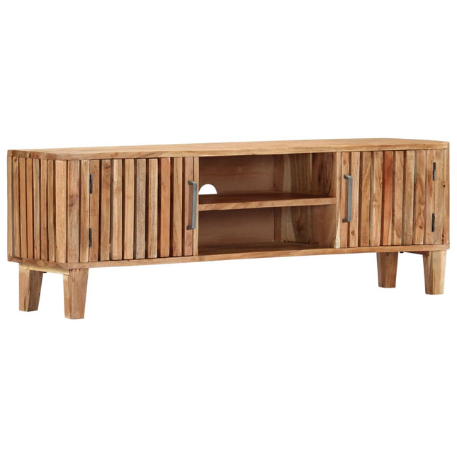 Meuble Tv 130X30X45 Cm Bois D'acacia Massif