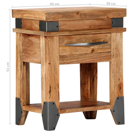 Table De Chevet Bois D'acacia Massif