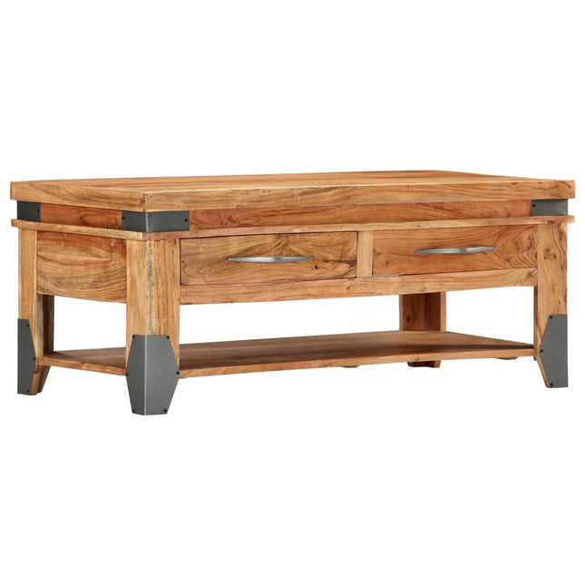 Table Basse 110X52X45 Cm Bois D'acacia Solide