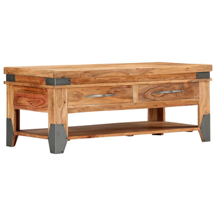Table Basse 110X52X45 Cm Bois D'acacia Solide