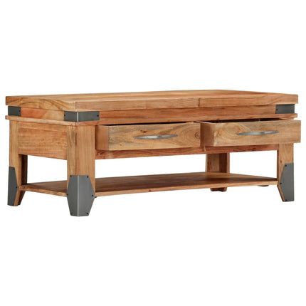 Table Basse 110X52X45 Cm Bois D'acacia Solide