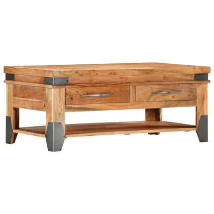 Table Basse 110X52X45 Cm Bois D'acacia Solide