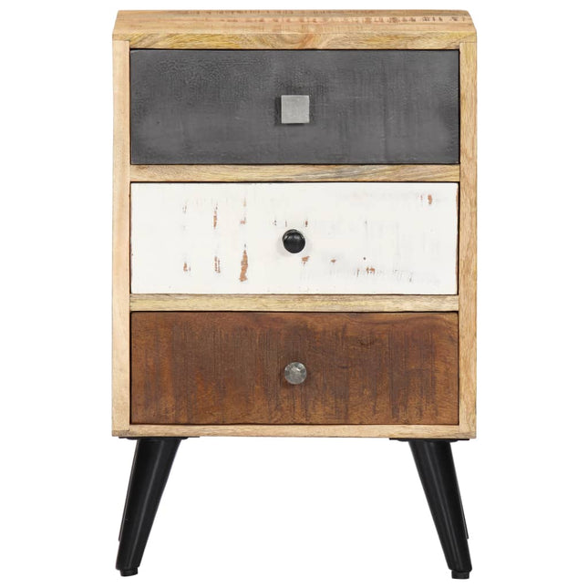 Table De Chevet 40 X 30 X 60 Cm Bois De Manguier Massif