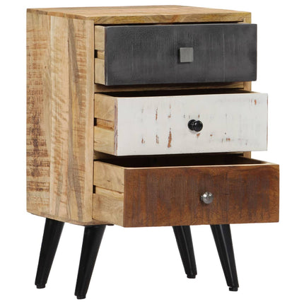 Table De Chevet 40 X 30 X 60 Cm Bois De Manguier Massif
