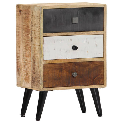 Table De Chevet 40 X 30 X 60 Cm Bois De Manguier Massif