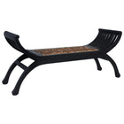 Banc 120 Cm Marron Foncé Abaca