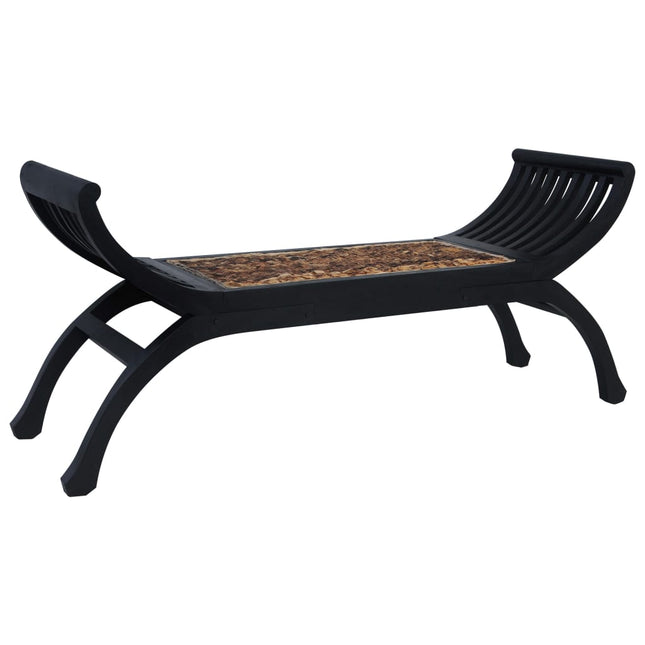 Banc 120 Cm Marron Foncé Abaca