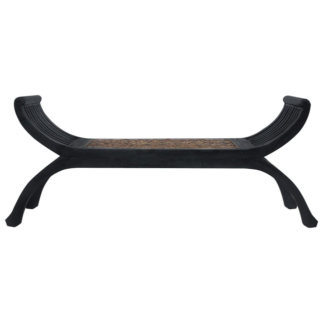 Banc 120 Cm Marron Foncé Abaca