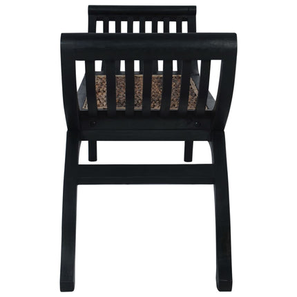 Banc 120 Cm Marron Foncé Abaca
