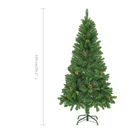 Sapin De Noël Artificiel Avec Pommes De Pin 150 Cm Vert