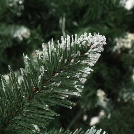 Sapin De Noël Avec Pommes De Pin Et Paillettes Blanches 150 Cm Vert Et Blanc