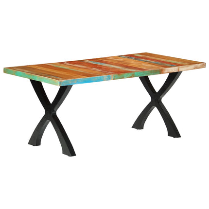 Table De Salle À Manger 180X90X76Cm Bois De Récupération Solide