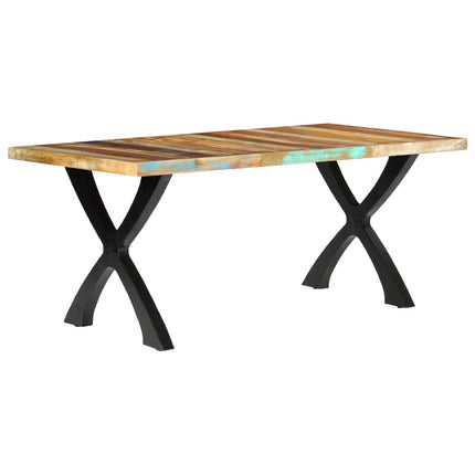 Table De Salle À Manger 180X90X76Cm Bois De Récupération Solide