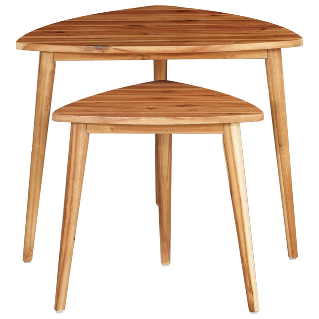 Tables Gigognes 2 Pcs Bois D'acacia Massif