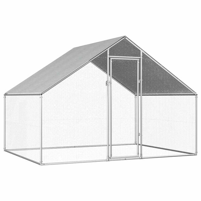 Poulailler D'extérieur 2,75 X 2 X 1,92 M Acier Galvanisé