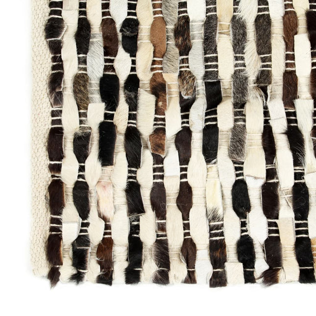 Tapis À Poils Cuir Véritable