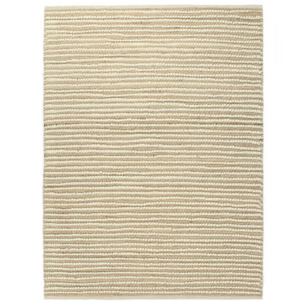 Tapis Laine Et Chanvre Naturel/Blanc