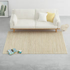 Tapis Laine Et Chanvre Naturel/Blanc